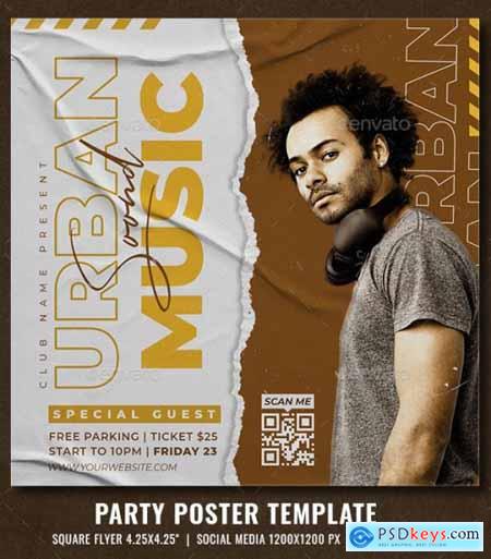 Urban Club Party Flyer 34624440