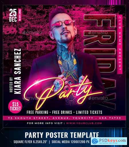 Club Party Poster Template 34599406
