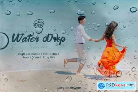 Water drop photo effect psd