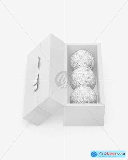 Box with Chocolates in Foil Mockup 73091