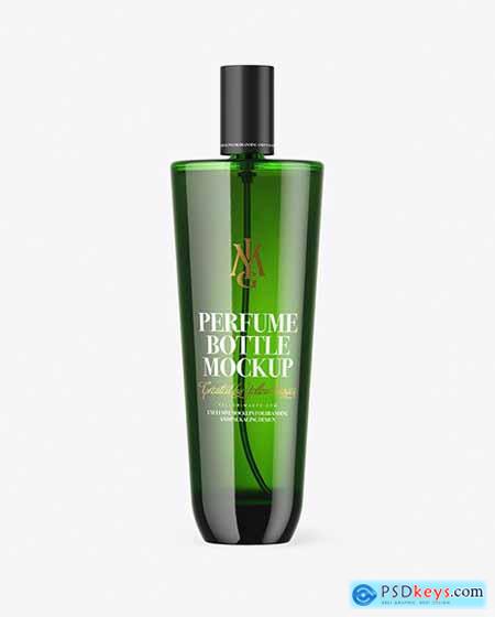 Green Glass Perfume Bottle Mockup 65881