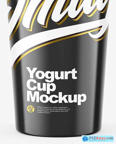 Glossy Yorurt Cup Mockup 65350