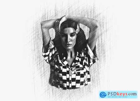 Sketch Oil Effect Photoshop Action 6924468