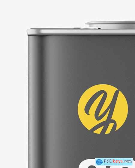 Matte Square Tin Can Mockup 65340