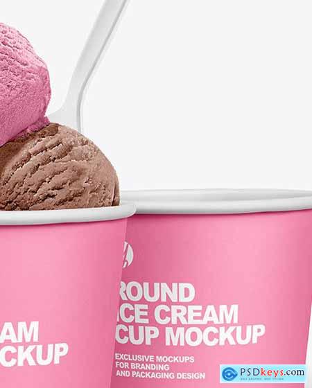 Paper Ice Cream Cups Mockup 66155