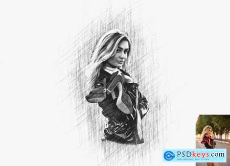 Sketch Oil Effect Photoshop Action 6924468