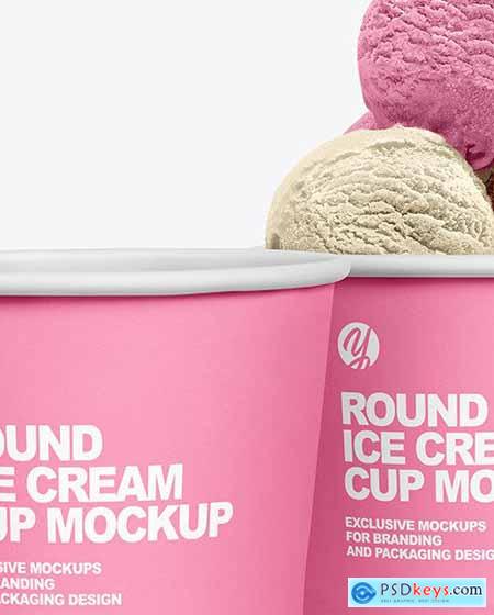 Paper Ice Cream Cups Mockup 66155