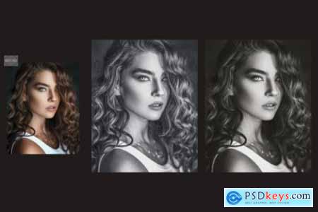 20 Black & White Portrait Photoshop