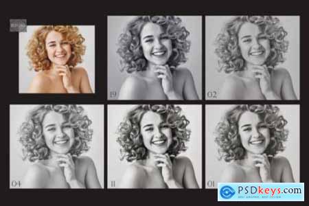 20 Black & White Portrait Photoshop