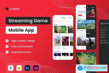 Streaming Game Mobile App - UI Design