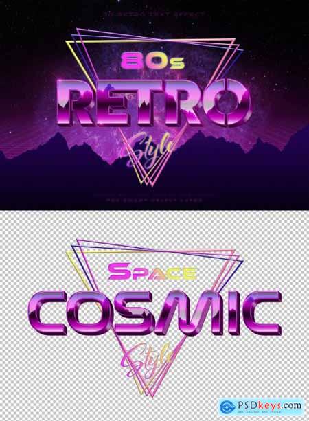 80S Text Effect with Retro Style Mockup 484040507