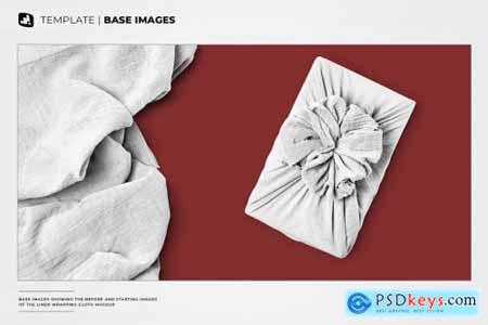Linen Wrapping Cloth Mockup 6810825