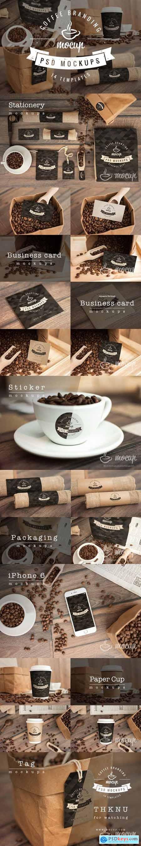 14 PSD Coffee Branding Mockups