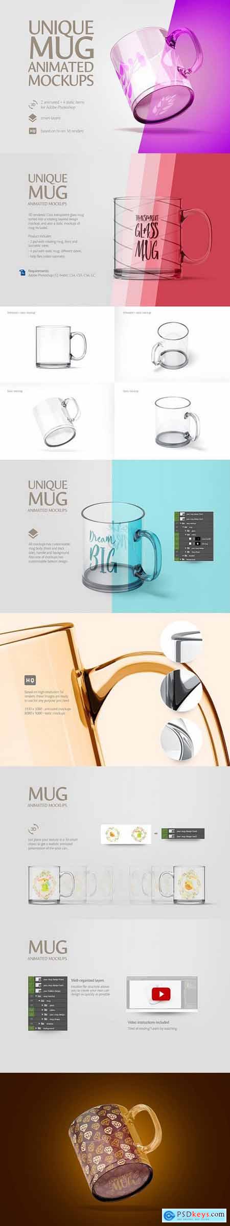 Unique Glass Mug Animated Mockup_2