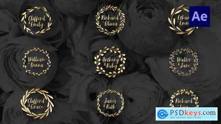 Gold Wedding Wreath -After Effects 35981394
