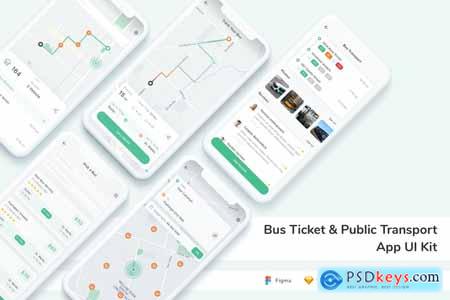 Bus Ticket & Public Transport App UI Kit PHWSDXA