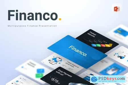 Financo Minimalist Finance PowerPoint Template F7Y4YCH