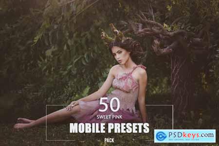 50 Sweet Pink Mobile Presets Pack FYFTVYV