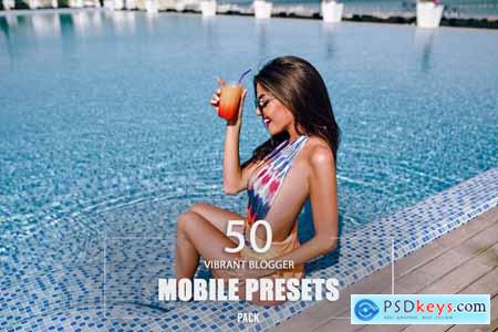 50 Vibrant Blogger Mobile Presets Pack 54NPTMR