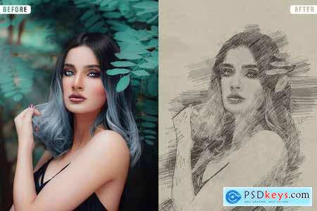 Pencil Sketch Photoshop Action 35428650