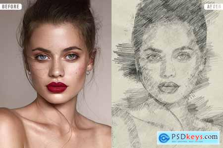 Pencil Sketch Photoshop Action 35428650