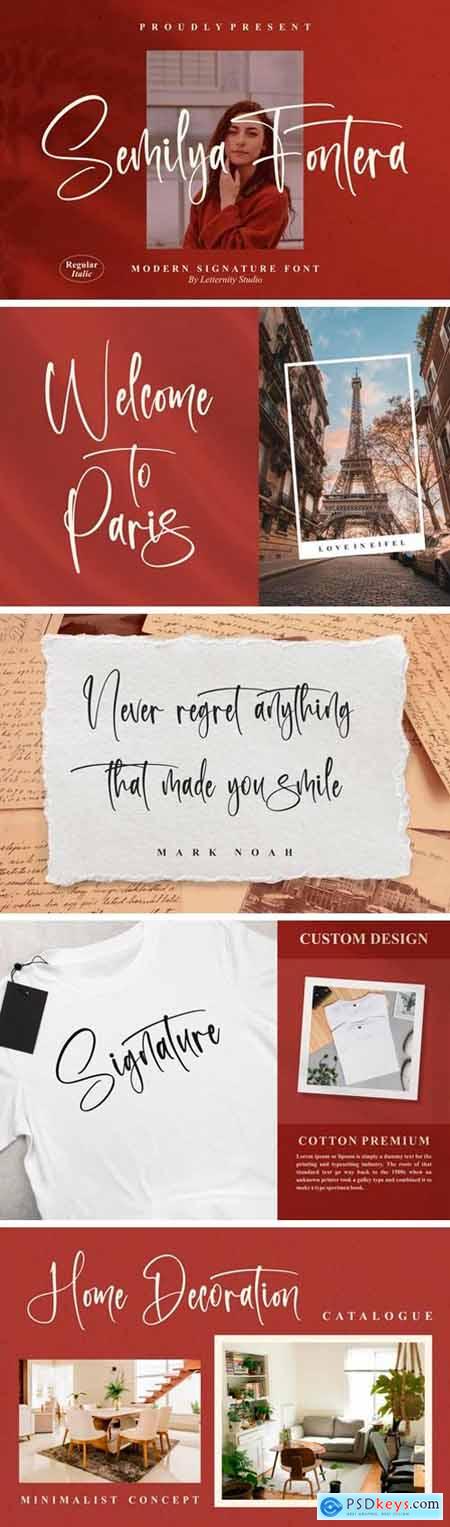 Semilya Fontera Script Font