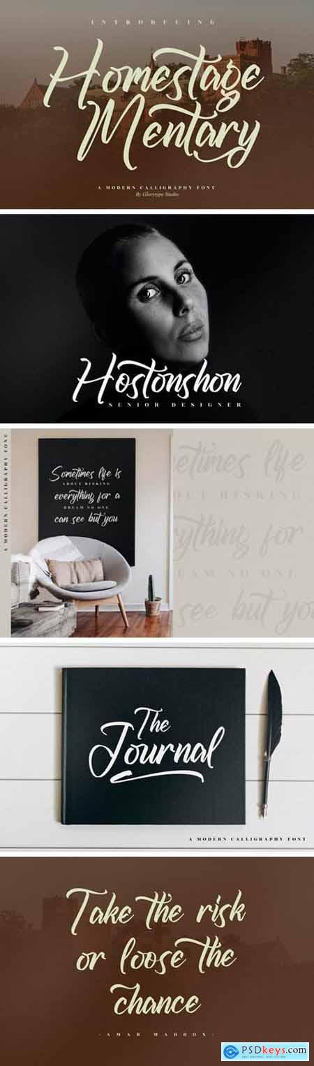 Homestage Mentary Script Font