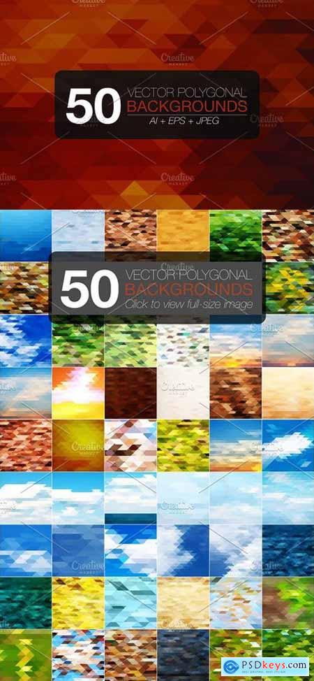 50 polygonal vector backgrounds 1312083