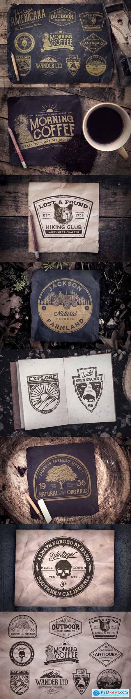 Vintage Americana Badges and Logos 2
