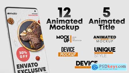 Animated Android Phone Mockup and Title Set 36135842