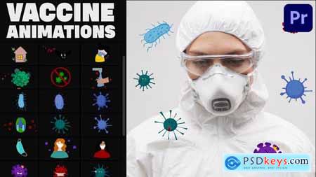 Corona Virus And Vaccine Cartoon Icons for Premiere Pro 36109530