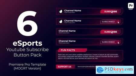 eSports Youtube Subscribe Button Pack for Premiere Pro 36107708