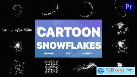 Cartoon Snow Flakes And Snowfalls Premiere Pro 36107761