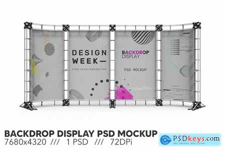 Backdrop Display PSD Mockup TH3B9ZY