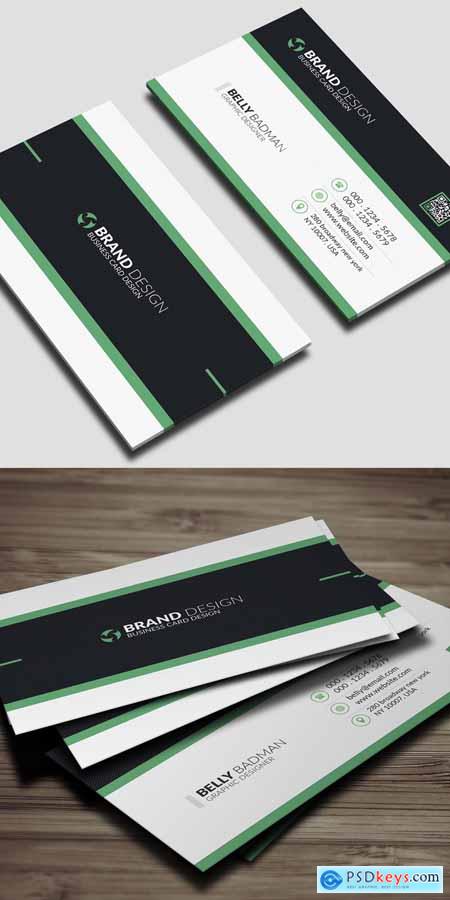 Modren Creative Green Color Business Card Design Vol 90 Corporate Identity o94494