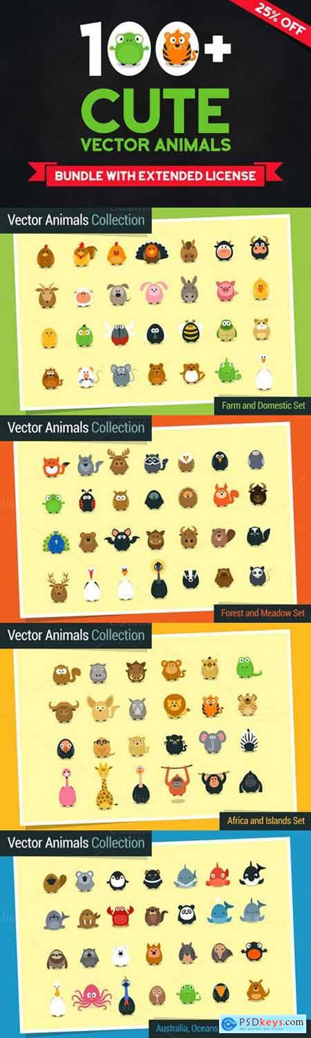 100 Vector Animals BUNDLE
