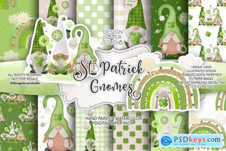 St Patrick Day digital paper pack SLZQ6LJ
