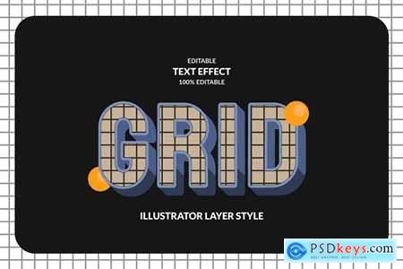 GRID Illustrator Text Effect