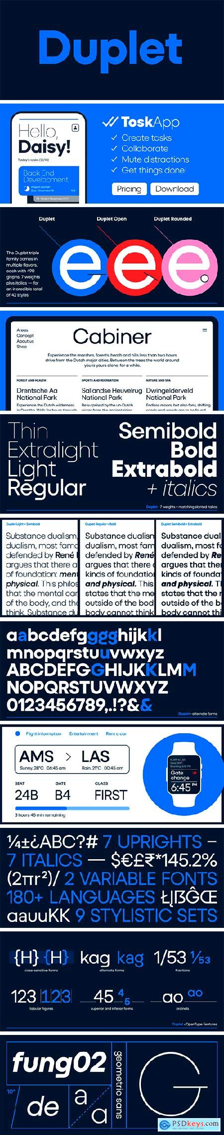 Duplet Font Family