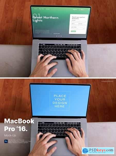 POV Freelancer is working on laptop Mockup