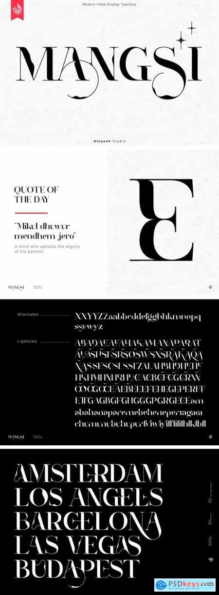 Mangsi Serif Font