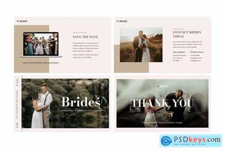 Brides - Wedding Planner & Organizer Powerpoint, Keynote and Google Slides Templates