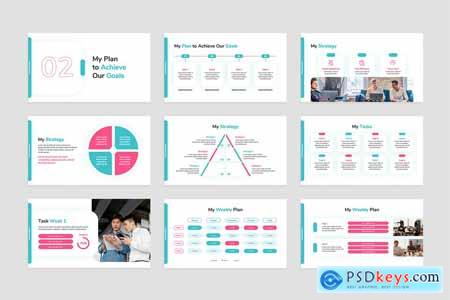 First 90 Days Plan Powerpoint, Keynote and Google Slides Templates