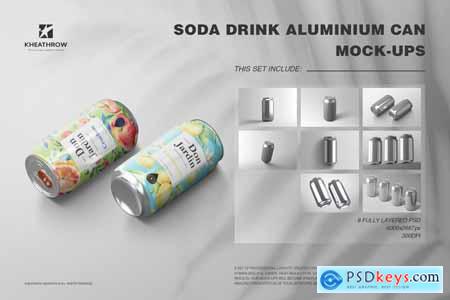 Soda Drink Aluminum Can Mock-Ups C2RPTPR