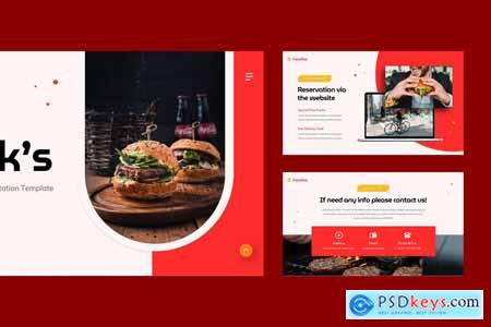 Foodles - Burger And Fast Food Powerpoint, Keynote and Google Slides Templates