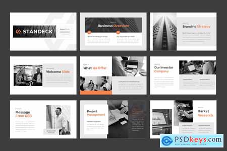 Standeck - Business Pitch Deck Powerpoint, Keynote and Google Slides Templates