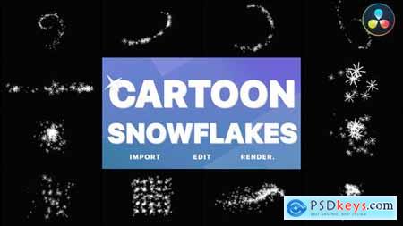 Cartoon Snowflakes And Snowfalls DaVinci Resolve 36210772