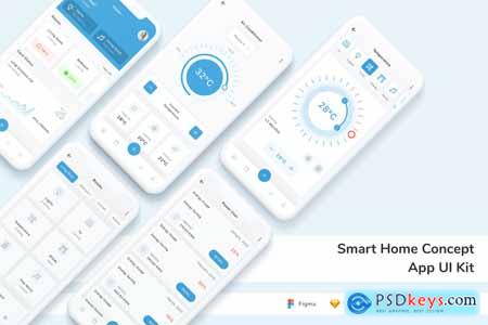 Smart Home Concept App UI Kit FEAA27K