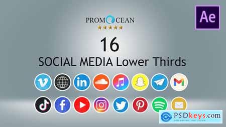 16 Social Media Lower Thirds 36223177
