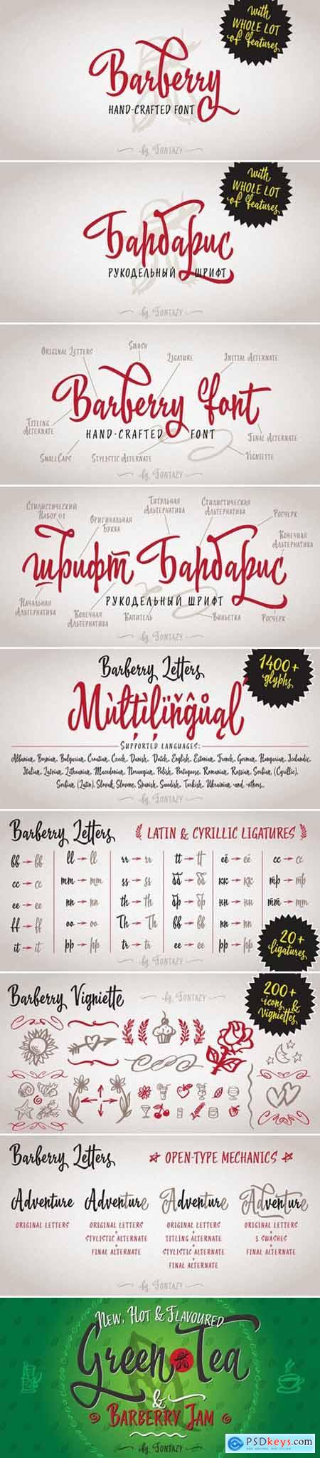 Barberry font family